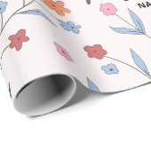 お洒落フローラロゴ開花 ラッピングペーパー (ロールコーナー)
