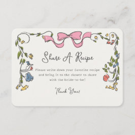 お洒落フローラ共有Aレシピ招待状挿入 エンクロージャーカード