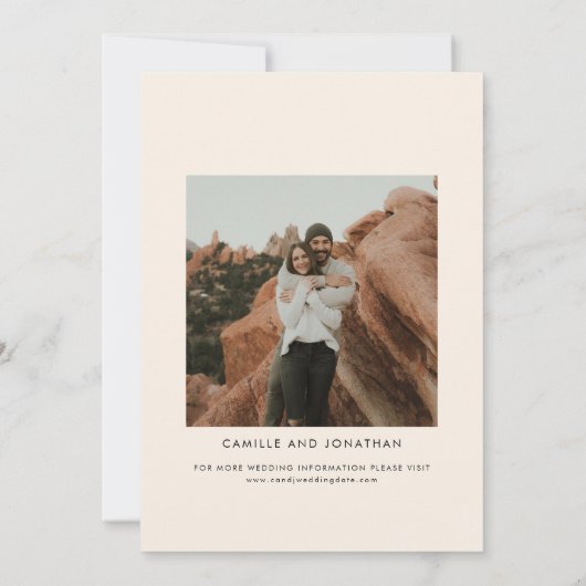 お洒落フローラ写真の保存日付 セーブザデート (裏面)