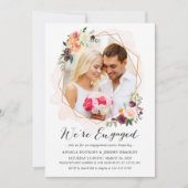 お洒落フローラ写真婚約の発表 招待状 (正面)