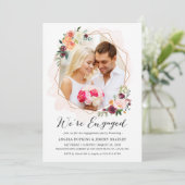 お洒落フローラ写真婚約の発表 招待状 (スタンド正面)