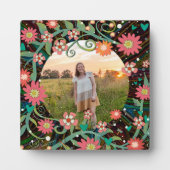 お洒落フローラ可愛いカスタマイズ写真 フォトプラーク (正面)