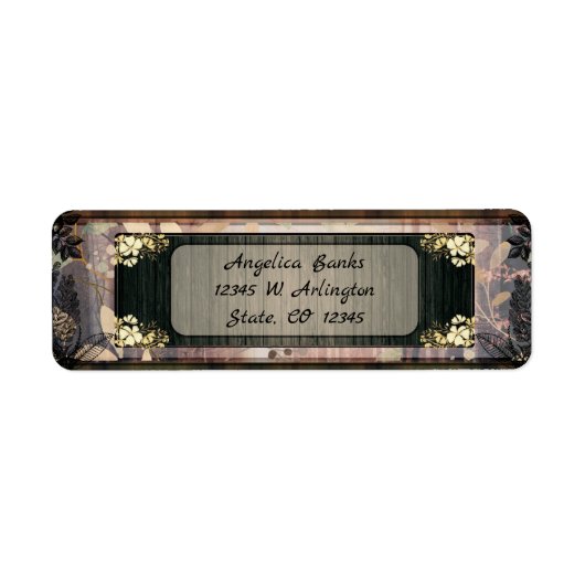 お洒落フローラ差出人住所ラベル ラベル (正面)