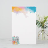 お洒落フローラ文房具紙 便箋 (スタンド正面)