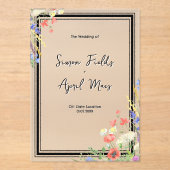 お洒落フローラ水結婚色 アクリル招待状 (正面)