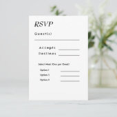 お洒落フローラ水結婚色 出欠カード (スタンド正面)