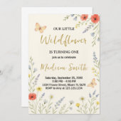 お洒落フローラ第1の誕生日招待状 招待状 (正面/裏面)