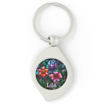 お洒落フローラ紫ブルーピンクパーソナライズされた色