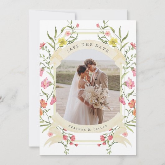 お洒落フローラ結婚ズクレストガーデン セーブザデート (裏面)