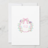 お洒落フローラ結婚式招待状 招待状 (裏面)