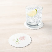 お洒落フローラ線描バラ結婚の ペーパーコースター (インサイチュ)