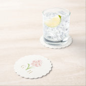 お洒落フローラ線描バラ結婚の ペーパーコースター (インサイチュ)