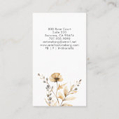 お洒落フローラ開花 名刺 (裏面)