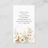 お洒落フローラ開花 名刺 (裏面)