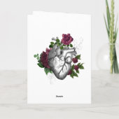 お洒落フローラ骨格ゴシック結婚体 サンキューカード (裏面)