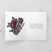 お洒落フローラ骨格ゴシック結婚体 サンキューカード (内部)