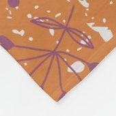 お洒落フローラ鳥フリースブランケット フリースブランケット (角)