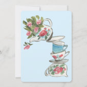 お洒落ブライダルシャワーティーパーティの招待状 招待状 (裏面)