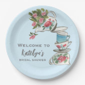 お洒落ブライダルシャワー茶パーティー ペーパープレート (正面)