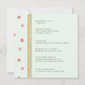 お洒落ブライダルシャワー 招待状 (裏面)