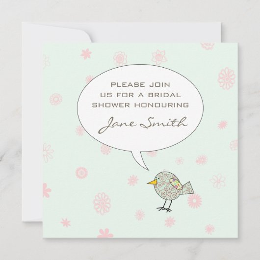 お洒落ブライダルシャワー 招待状 (正面)