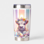 お洒落ブラッシュストロークイースターハイランドカウズ20oz 保温保冷タンブラー (正面)