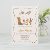 お洒落ブーツシャンパンハロー40誕生日 招待状 (スタンド正面)