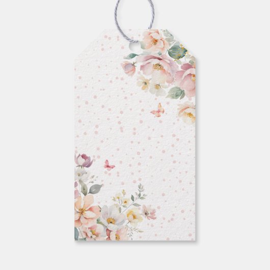 お洒落プリンセスフェアリー誕生日サンキューユー ギフトタグ (裏面)