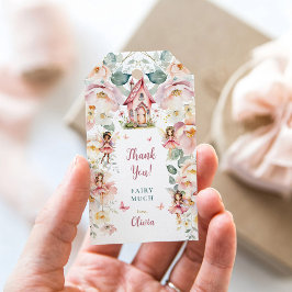 お洒落プリンセスフェアリー誕生日サンキューユー ギフトタグ