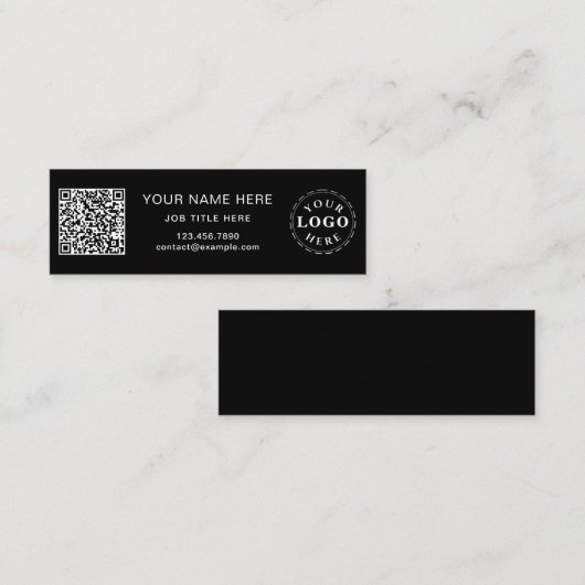 お洒落プロフェッショナルブラックミニカード コーリングカード (正面/裏面)