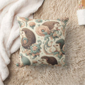 お洒落ヘッジホッグヘブンビクトリアン:フローラ クッション (ブランケット)