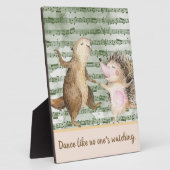 お洒落ヘッジホッグ&ビーバーダンステーブルトップ フォトプラーク (側面)