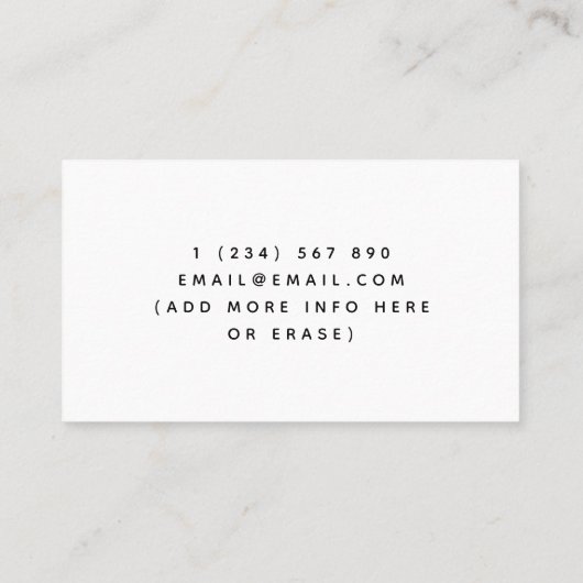 お洒落ベビーシックベビーサー気にビス 名刺 (裏面)