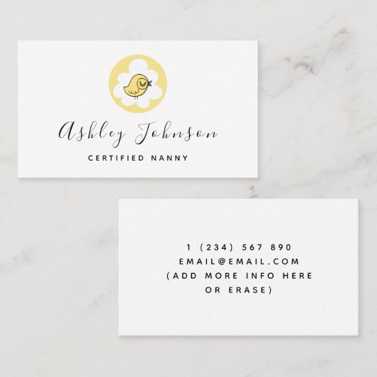 お洒落ベビーシックベビーサー気にビス 名刺 (正面/裏面)