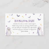 お洒落ベビーハロウィーン赤ちゃんシャワー用の本 エンクロージャーカード (正面)