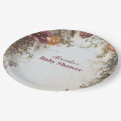 お洒落ベビー開花 ペーパープレート (アングル)