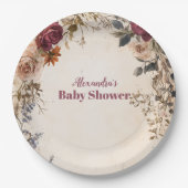 お洒落ベビー開花 ペーパープレート (正面)