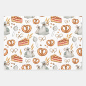 お洒落ホリデーすてきクリスマスベーキング格言 ラッピングペーパーシート (正面)