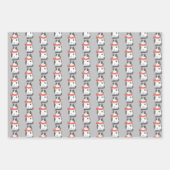 お洒落ホリデーキャットトリオ ラッピングペーパーシート (正面2)