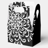 お洒落ホワイトオンブラックフローリッシュ結婚ズ フェイバーボックス (オープン)