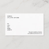 お洒落ホームカラフルスウィートホームビジネスCa 名刺 (裏面)