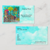 お洒落ホームカラフルスウィートホームビジネスCa 名刺 (正面/裏面)