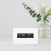 お洒落ボックモダンス – 任意の色 – 割引伝票 割引カード (スタンド正面)