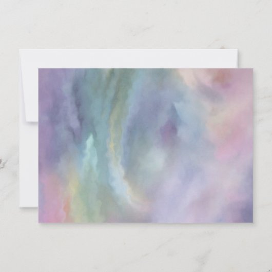 お洒落マカロン |フランスのスイーツパステル誕生日 招待状 (裏面)