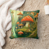 お洒落マッシュルームビレッジスクエア クッション (ブランケット)