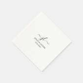 お洒落ミニマルパーソナライズされたス結婚スクリプト スタンダードカクテルナプキン (角)