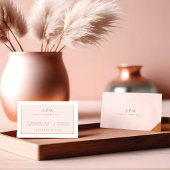 お洒落ミニマルモダン赤面ピンク&金ゴールド 名刺