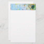 お洒落ミュージカル色彩の鮮やかハートヘッダー 便箋 (正面/裏面)