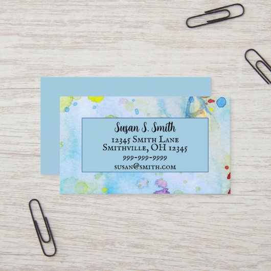 お洒落ミュージカル色彩の鮮やかハート 名刺 (正面/裏面インサイチュ)