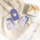 お洒落ムーン結婚パープルラベル ギフトタグ